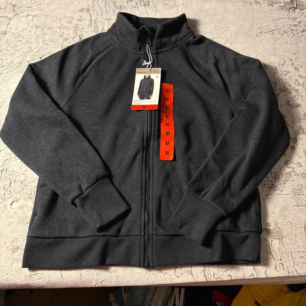 Women’s Mondetta Zip Front Fleece, Size Medium, New w/Tags